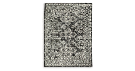 Glennisman Black/Gray/Ivory Medium Rug by Ashley at Eve Furniture