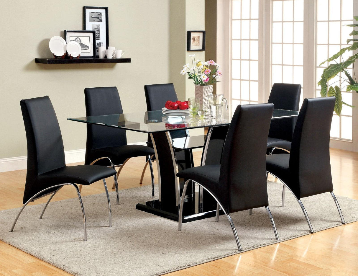 Glenview Black 72" Dining Table Only by Furniture of America at Eve Furniture