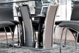 Glenview Gray/Chrome Dining Table, Gray Only by Furniture of America at Eve Furniture