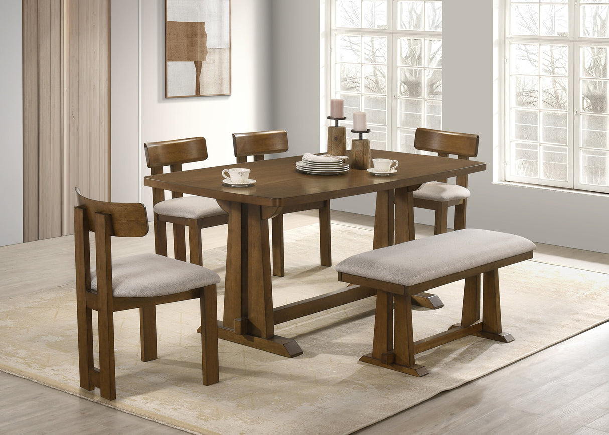 Glenwick Brown Bench by Crown Mark at Eve Furniture