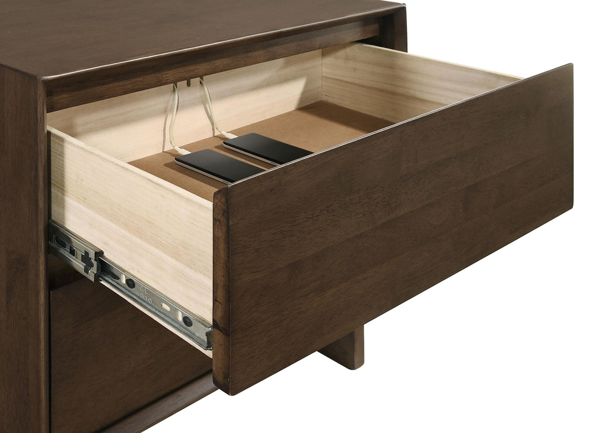 Glenwood Warm Brown 2-Drawer Nightstand by Coaster at Eve Furniture