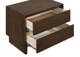 Glenwood Warm Brown 2-Drawer Nightstand by Coaster at Eve Furniture