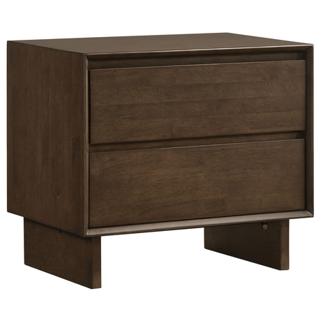 Glenwood Warm Brown 2-Drawer Nightstand by Coaster at Eve Furniture
