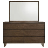 Glenwood Warm Brown 6-drawer Dresser and Mirror by Coaster at Eve Furniture