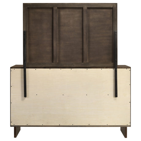 Glenwood Warm Brown 6-drawer Dresser and Mirror by Coaster at Eve Furniture