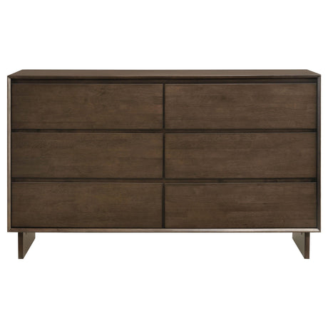 Glenwood Warm Brown 6-Drawer Dresser by Coaster at Eve Furniture
