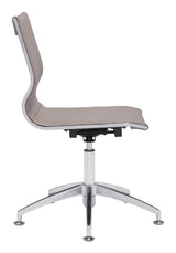 Glider Conference Chair Taupe by Zuomod at Eve Furniture