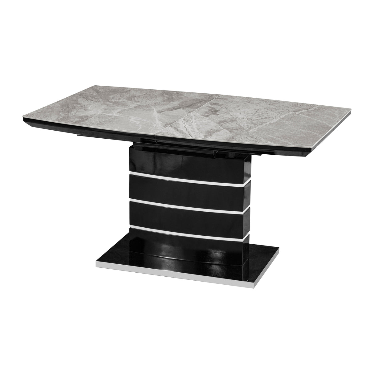 Glissand Black Expandable Dining Table by Homelegance at Eve Furniture