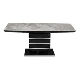 Glissand Black Expandable Dining Table by Homelegance at Eve Furniture