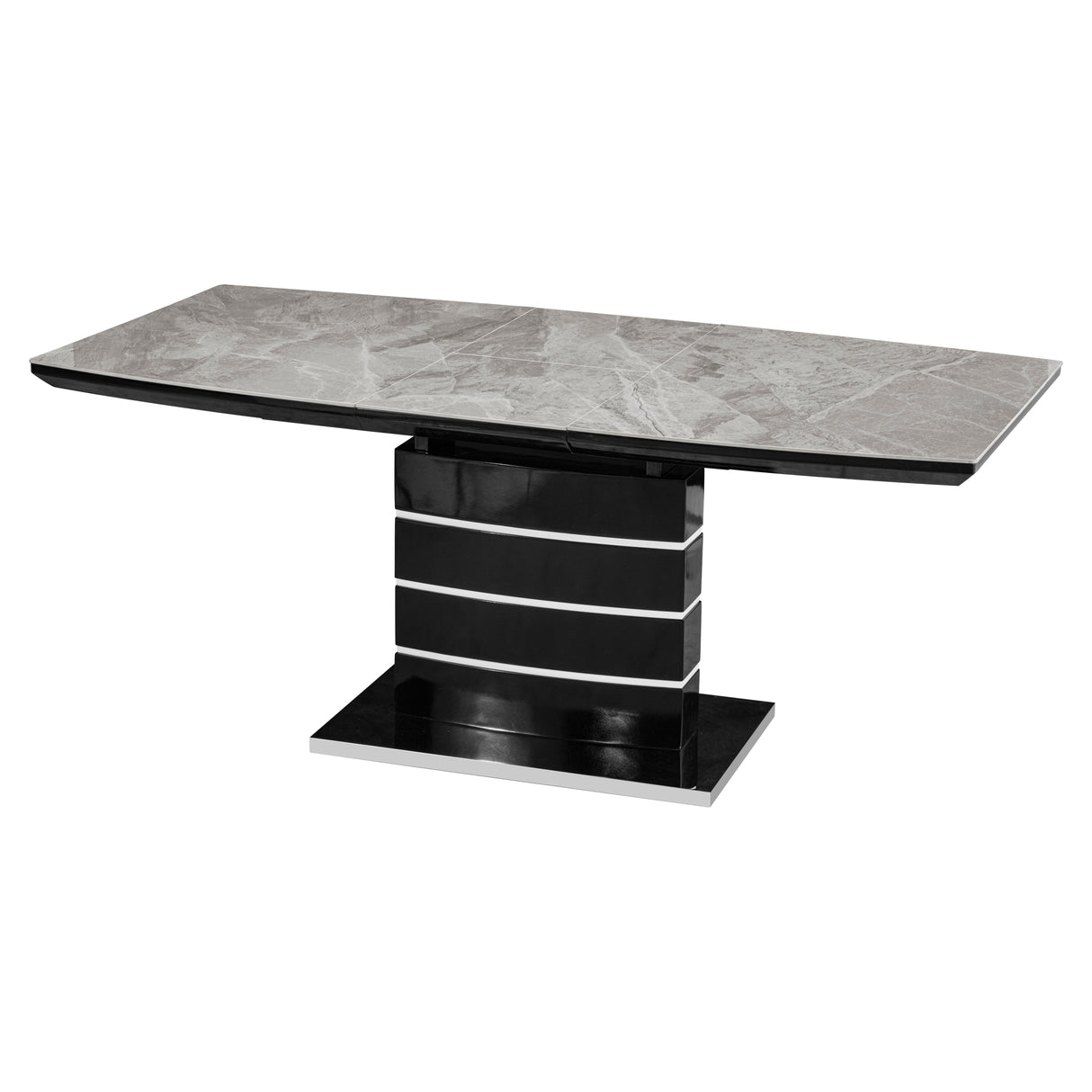 Glissand Black Expandable Dining Table by Homelegance at Eve Furniture