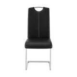 Glissand Black/Chrome 5-Piece Expandable Dining Room Set by Homelegance at Eve Furniture