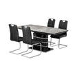 Glissand Black/Chrome 5-Piece Expandable Dining Room Set by Homelegance at Eve Furniture