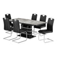 Glissand Black/Chrome 7-Piece Expandable Dining Room Set by Homelegance at Eve Furniture