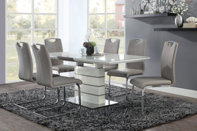 Glissand Chrome Metal/Gray Dining Set by Homelegance at Eve Furniture