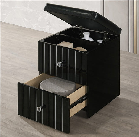 Gloria Black Vanity set by New Era Innovations at Eve Furniture
