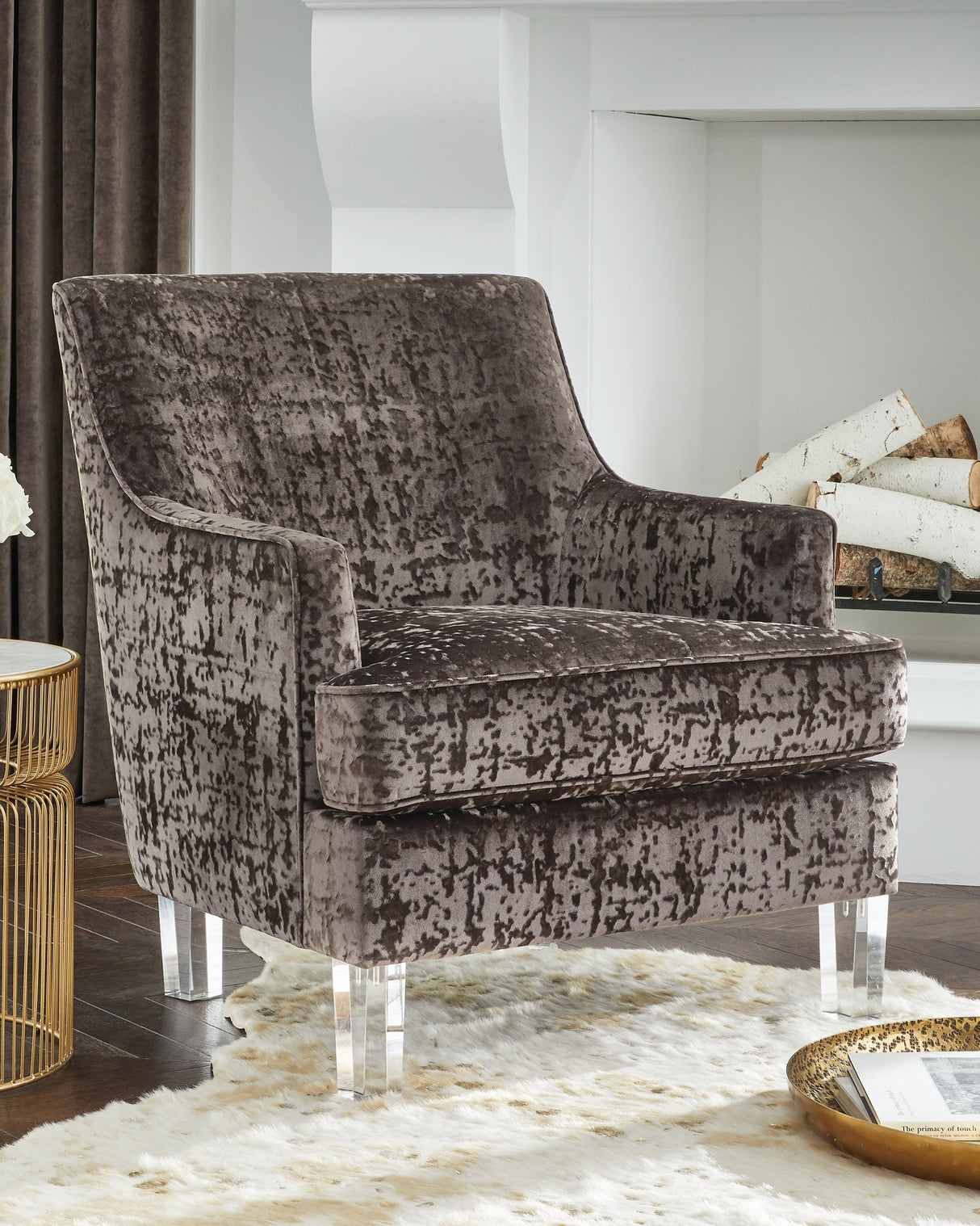 Gloriann Charcoal Accent Chair by Ashley at Eve Furniture