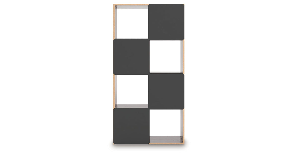 Glosmount Cherry/Light Brown Eight Cube Organizer by Ashley at Eve Furniture