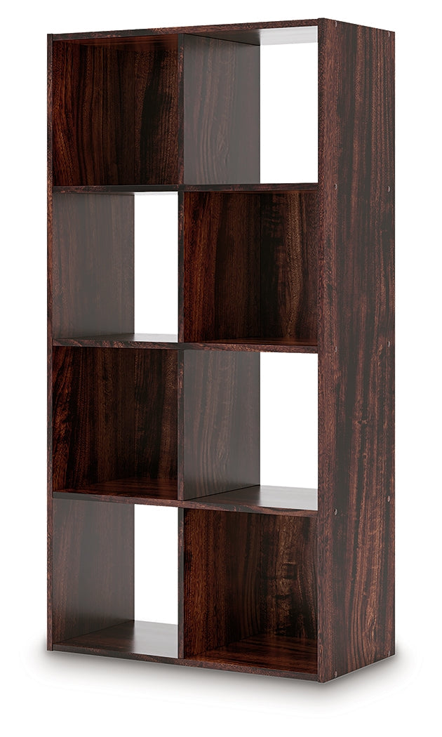 Glosmount Cherry/Light Brown Eight Cube Organizer by Ashley at Eve Furniture