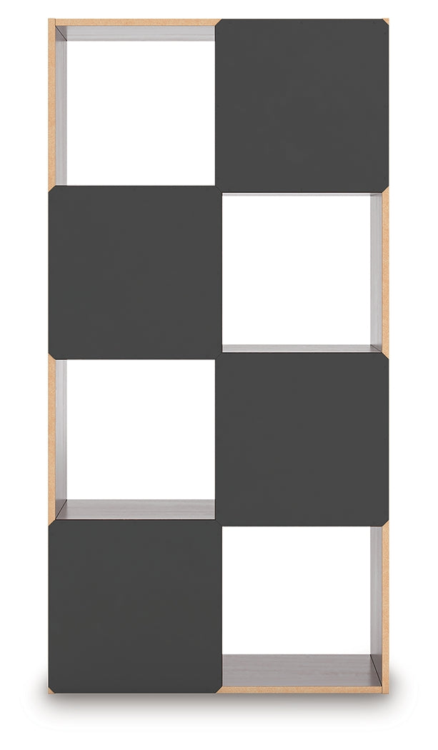 Glosmount Cherry/Light Brown Eight Cube Organizer by Ashley at Eve Furniture