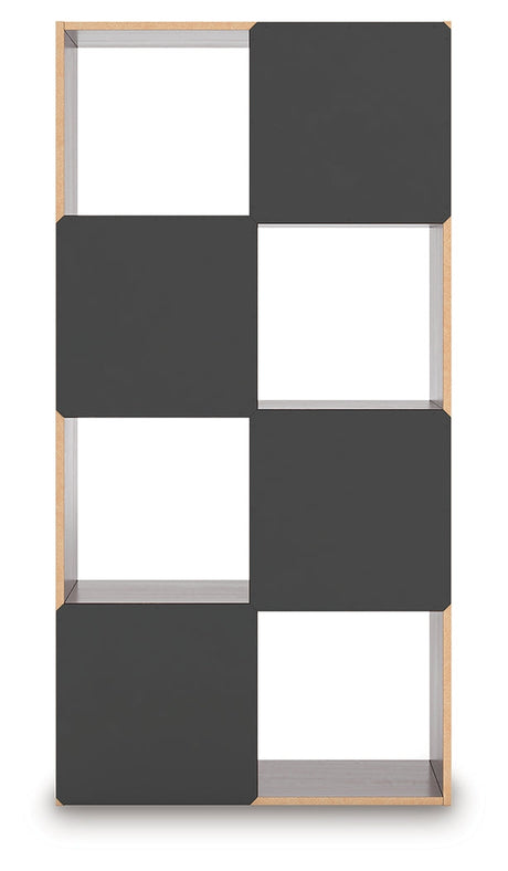 Glosmount Cherry/Light Brown Eight Cube Organizer by Ashley at Eve Furniture