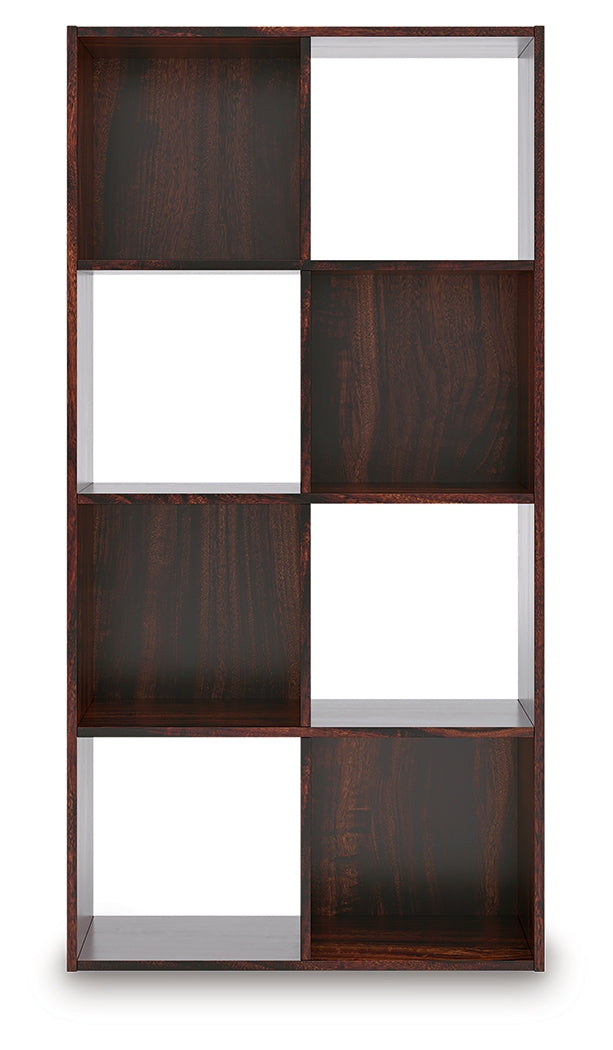 Glosmount Cherry/Light Brown Eight Cube Organizer by Ashley at Eve Furniture
