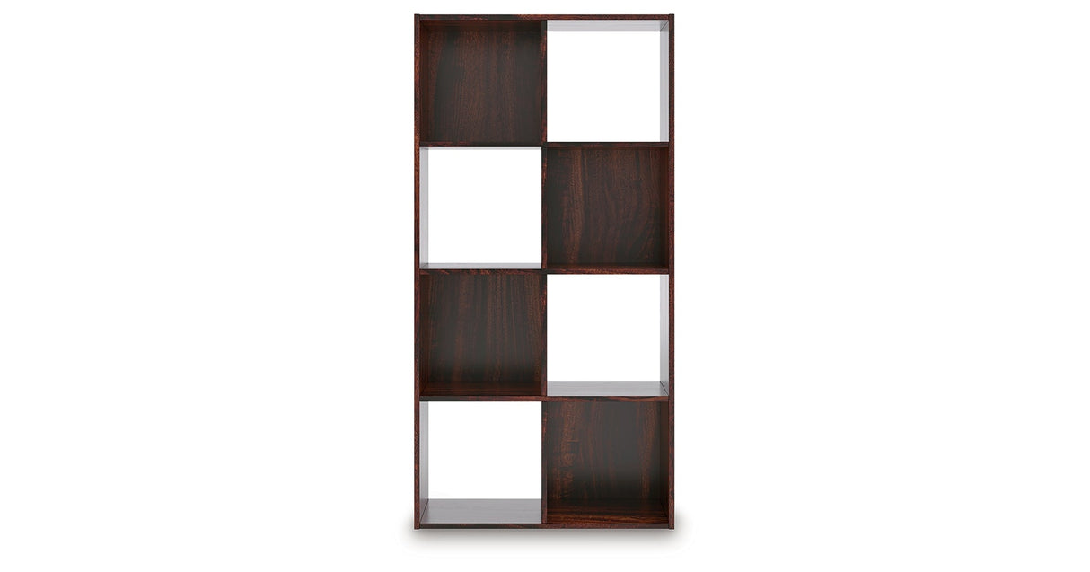 Glosmount Cherry/Light Brown Eight Cube Organizer by Ashley at Eve Furniture