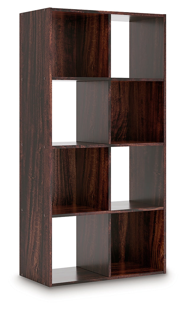 Glosmount Cherry/Light Brown Eight Cube Organizer by Ashley at Eve Furniture