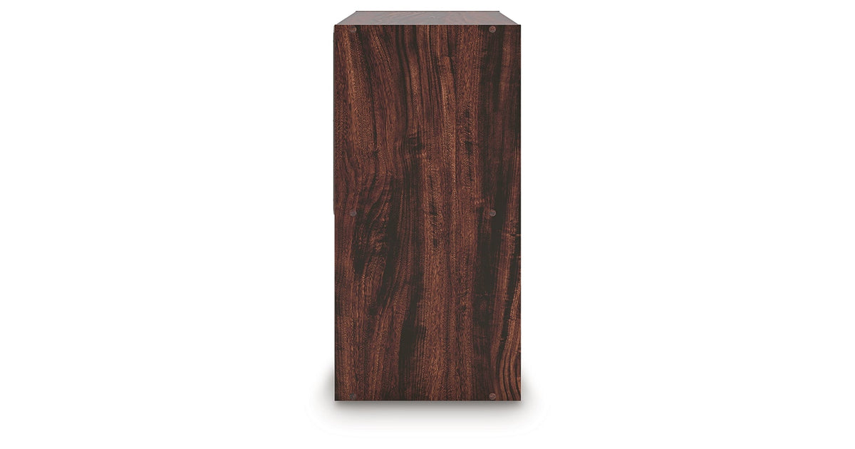 Glosmount Cherry/Light Brown Four Cube Organizer by Ashley at Eve Furniture