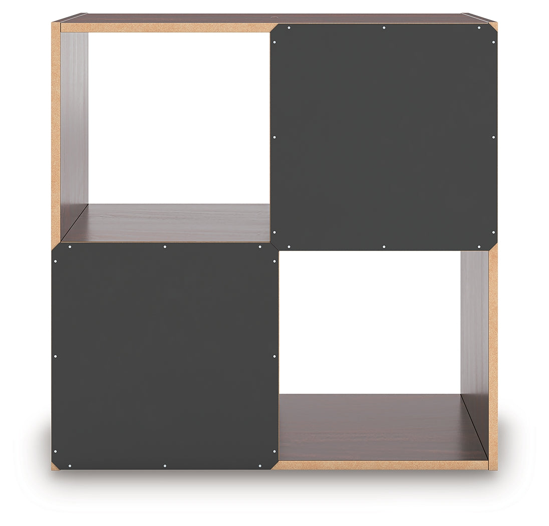 Glosmount Cherry/Light Brown Four Cube Organizer by Ashley at Eve Furniture