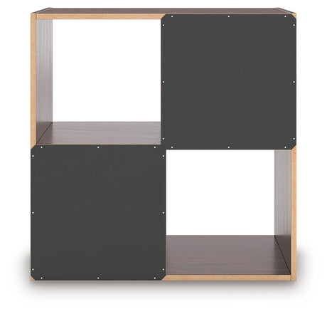 Glosmount Cherry/Light Brown Four Cube Organizer by Ashley at Eve Furniture