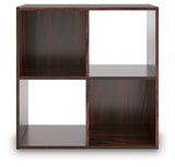 Glosmount Cherry/Light Brown Four Cube Organizer by Ashley at Eve Furniture