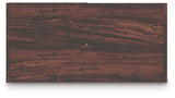 Glosmount Cherry/Light Brown Four Cube Organizer by Ashley at Eve Furniture
