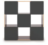 Glosmount Cherry/Light Brown Nine Cube Organizer by Ashley at Eve Furniture