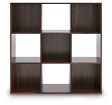 Glosmount Cherry/Light Brown Nine Cube Organizer by Ashley at Eve Furniture