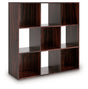 Glosmount Cherry/Light Brown Nine Cube Organizer by Ashley at Eve Furniture