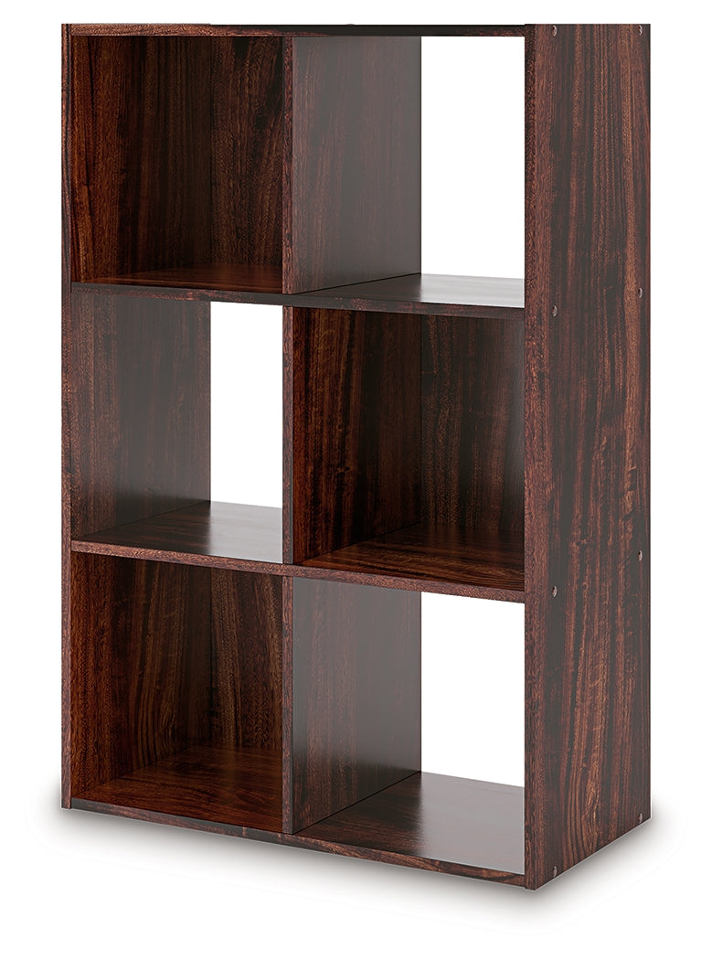 Glosmount Cherry/Light Brown Six Cube Organizer by Ashley at Eve Furniture