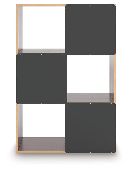 Glosmount Cherry/Light Brown Six Cube Organizer by Ashley at Eve Furniture