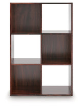 Glosmount Cherry/Light Brown Six Cube Organizer by Ashley at Eve Furniture