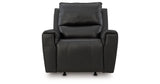 Glossmore Black Recliner by Ashley at Eve Furniture