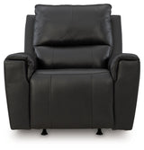 Glossmore Black Recliner by Ashley at Eve Furniture