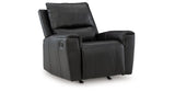 Glossmore Black Recliner by Ashley at Eve Furniture