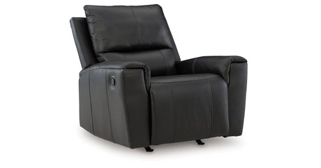 Glossmore Black Recliner by Ashley at Eve Furniture