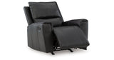 Glossmore Black Recliner by Ashley at Eve Furniture