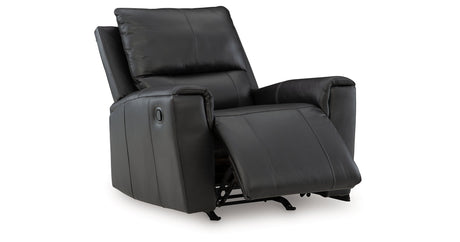 Glossmore Black Recliner by Ashley at Eve Furniture