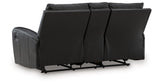 Glossmore Black Reclining Loveseat with Console by Ashley at Eve Furniture