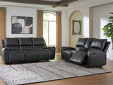 Glossmore Black Reclining Sofa and Loveseat by Ashley at Eve Furniture