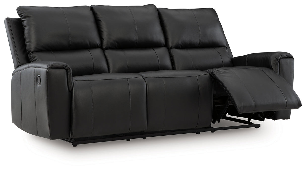 Glossmore Black Reclining Sofa by Ashley at Eve Furniture