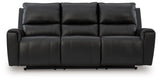 Glossmore Black Reclining Sofa by Ashley at Eve Furniture