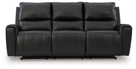 Glossmore Black Reclining Sofa by Ashley at Eve Furniture