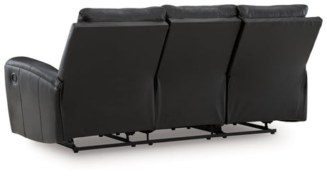 Glossmore Black Reclining Sofa by Ashley at Eve Furniture